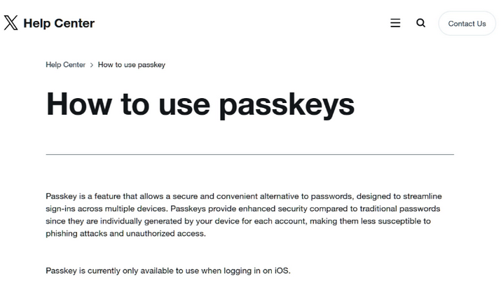 广安苹果维修店铺分享iOS用户如何通过通行密钥(Passkey)登录 